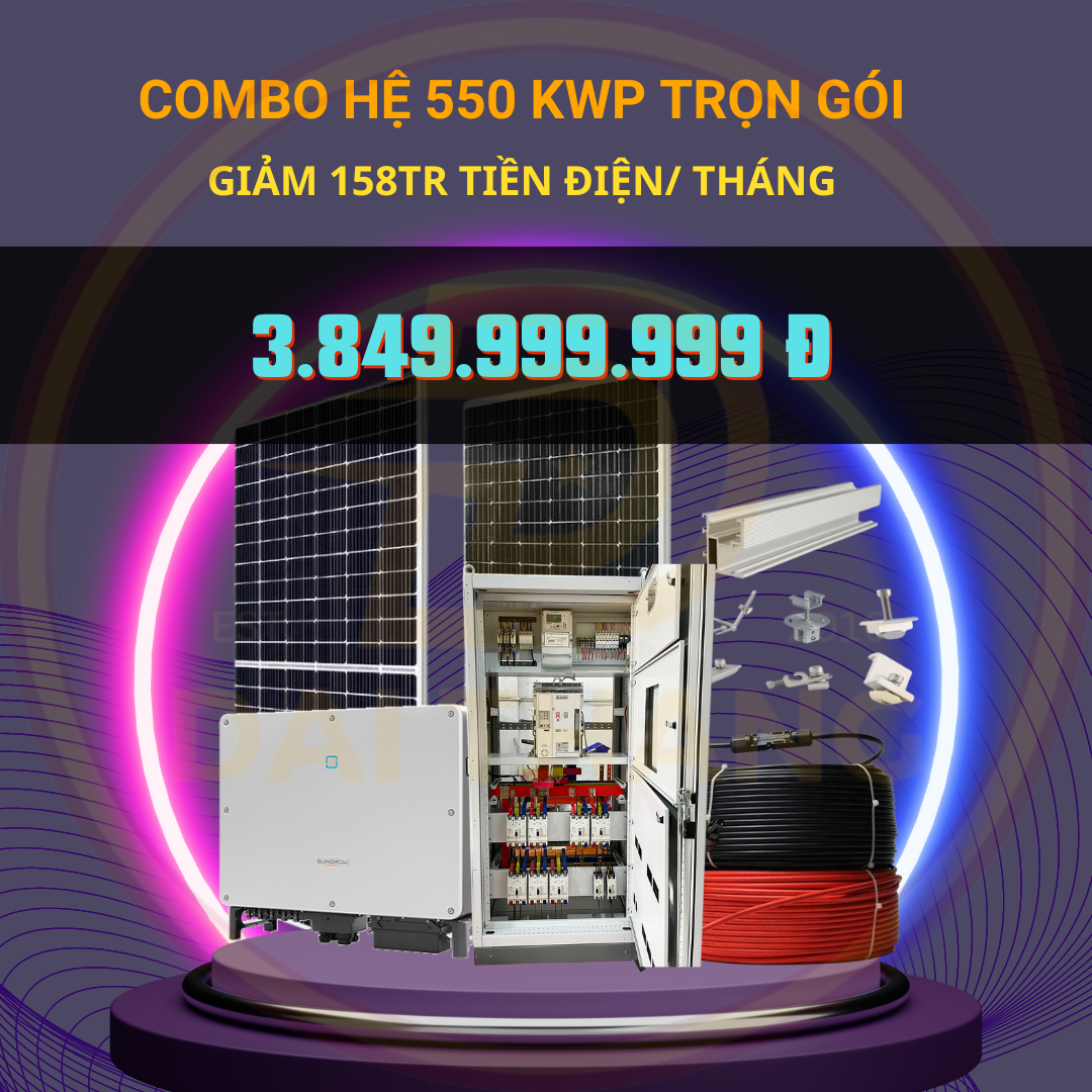 Hệ 550 kwp cho nhà xưởng