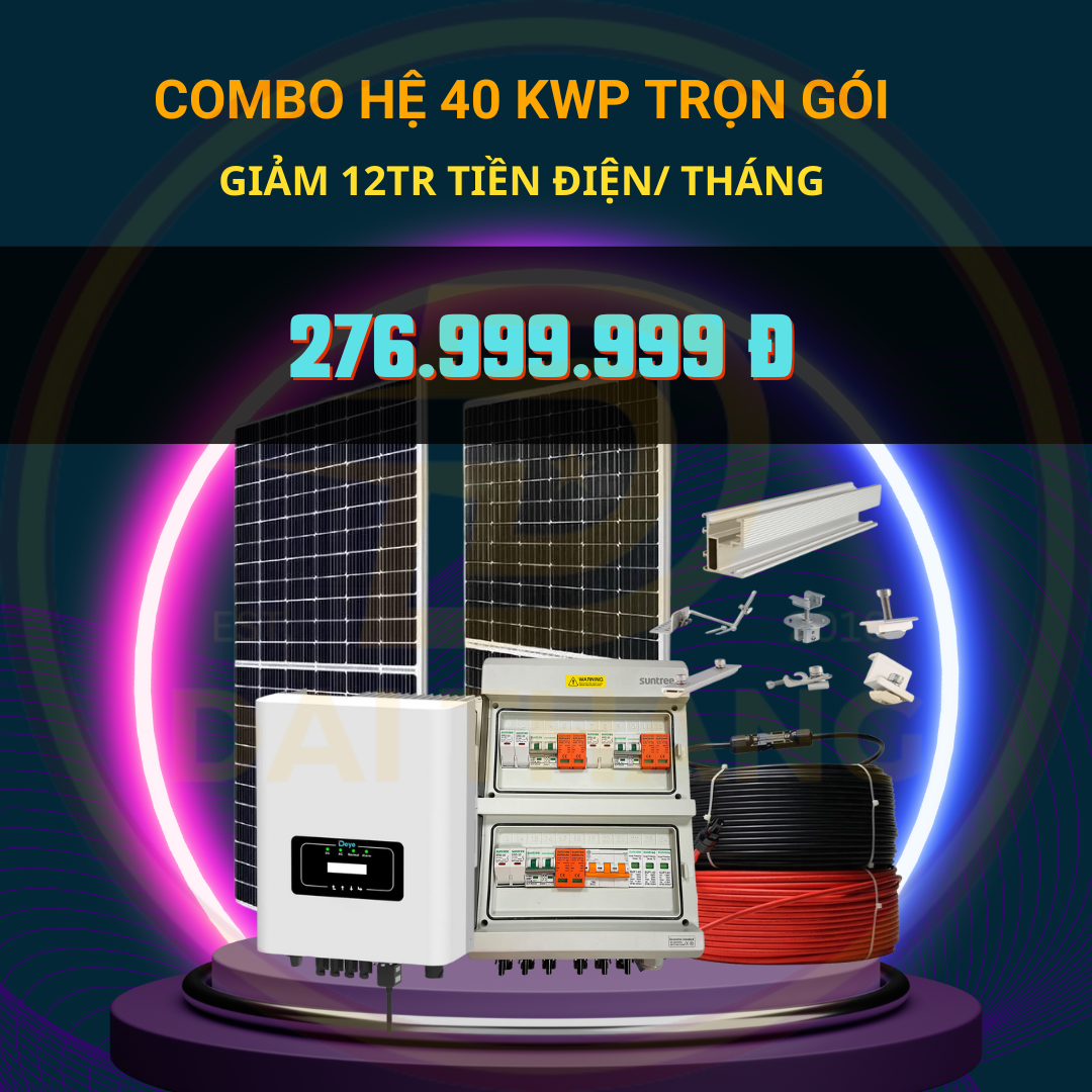 Hệ 40 kwp hòa lưới bám tải